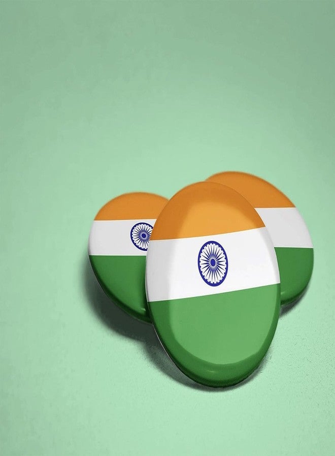 Le Delite Presents (Pack of 5) Indian Flag Badges (Round Pin Badge) for Independence Day/Republic Day & Other Events | National Flag Badge for School, Govt Functions - Image 3